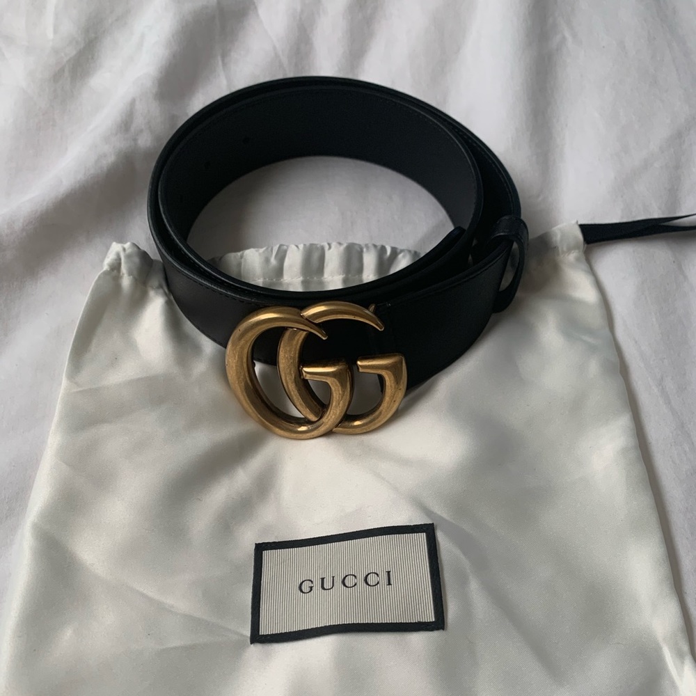 Gucci wide leather womens belt